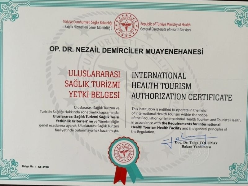 Uluslararası Sağlık Turizmi Belgemiz
